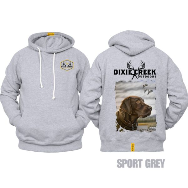 Ligosta Dixie Creek, Wildlife Collection Hoodie, Unisex Hoodie Featuring Chocolate Lab Design, Perfect For Waterfowl Hunters 028 - Image 5