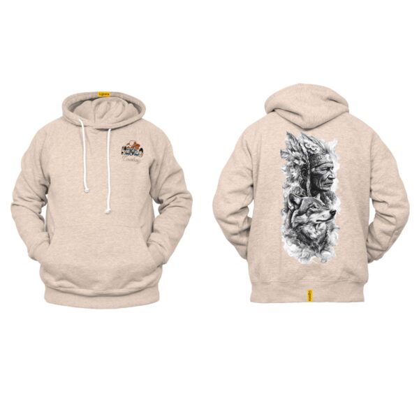 Ligosta Cowboy, Heritage Collection Hoodie, Unisex Hoodie Featuring Chief With Loyal Wolf Design, Perfect For History Lovers 092 - Image 5