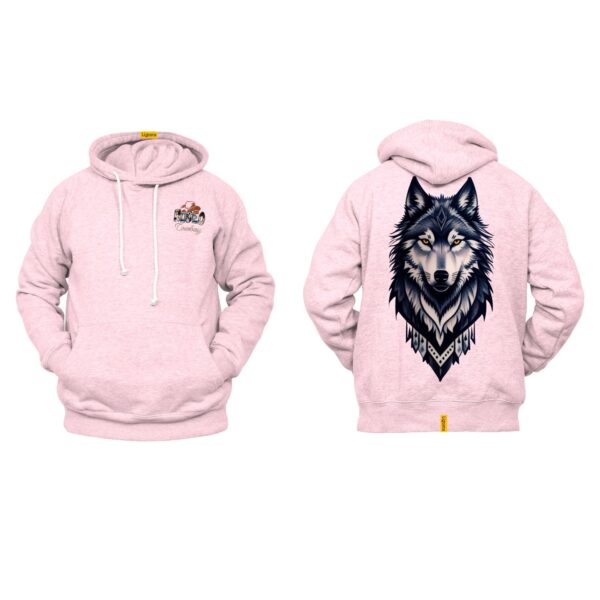 Ligosta Cowboy, Western Spirit Collection Hoodie, Unisex Hoodie Featuring Intense Wolf Design, Perfect for a Bold and Wild Western Look 051 - Image 4