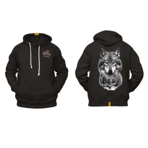 Ligosta Cowboy, Heritage Collection Hoodie, Unisex Hoodie Featuring Wolf’s Face With A Forest And A Full Moon 2 Design 095