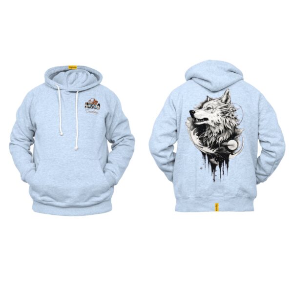 Ligosta Cowboy, Alpha Moon Collection Hoodie, Unisex Hoodie Featuring Bold Wolf and Moon Design, Wild Spirit and Nature Lovers 071 - Image 6