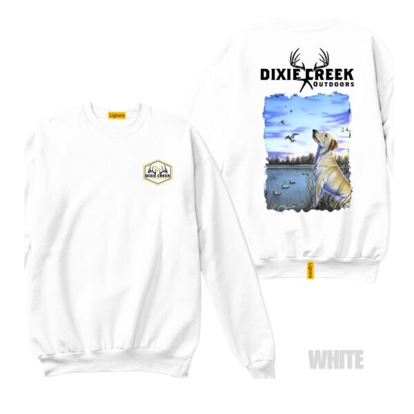 Ligosta Dixie Creek, Wildlife Collection Sweatshirt, Unisex Sweatshirt Featuring Yellow Lab Design, Perfect For Waterfowl Hunters 029 - Image 3