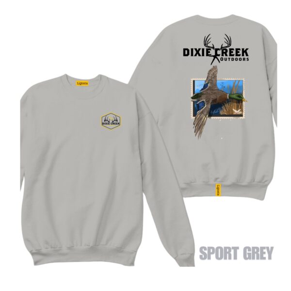 Ligosta Dixie Creek, Outdoor Wildlife Collection Sweatshirt, Unisex Sweatshirt Featuring Mallard Duck Design, Nature Enthusiasts 001 - Image 5
