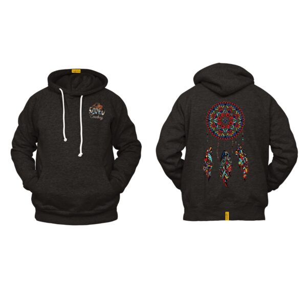 Ligosta Cowboy, Tribal Dreamcatcher Collection Hoodie, Unisex Hoodie With Bold Dreamcatcher Design, Perfect For Boho Lovers 011