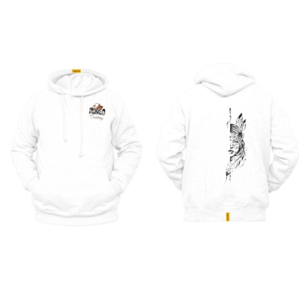 Ligosta Cowboy, Spirit Warrior Collection Hoodie, Unisex Hoodie Featuring Bold Warrior Silhouette, Tribal Art Lovers And Unique Style 083 - Image 3