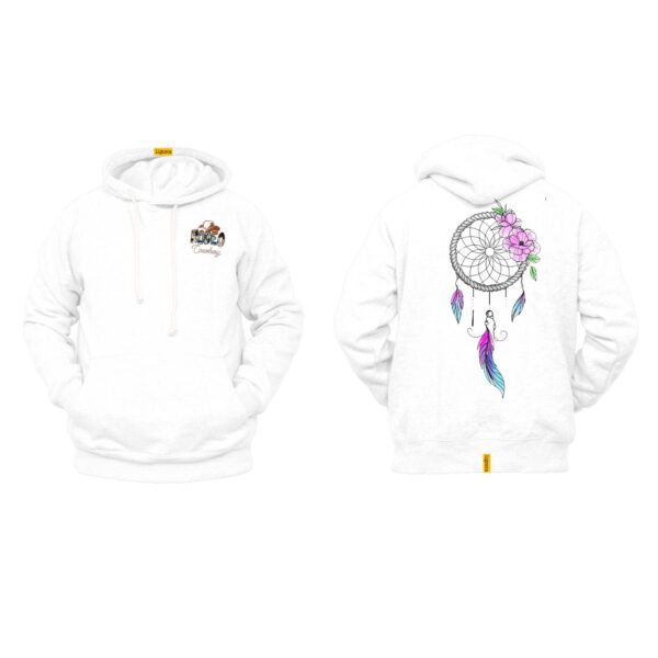 Ligosta Cowboy, Floral Dreamcatcher Collection Hoodie, Unisex Hoodie With Delicate Dreamcatcher Design, Perfect For Boho Lovers 014 - Image 3