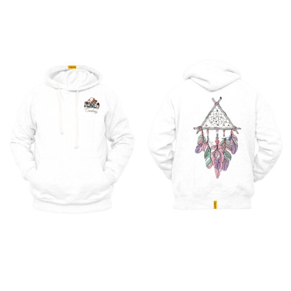 Ligosta Cowboy, Tribal Spirit Collection Hoodie, Unisex Hoodie Featuring Colorful Dreamcatcher and Crossed Arrows Design 039 - Image 3