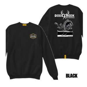 Ligosta Dixie Creek, Wildlife Collection Sweatshirt, Unisex Sweatshirt Featuring Strutting Turkey Design, Perfect For Turkey Hunters 025