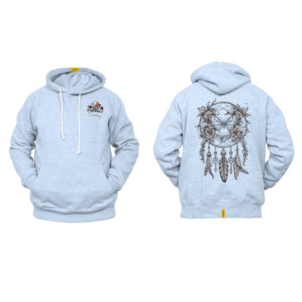Ligosta Cowboy, Enchanted Wings Collection Hoodie, Unisex Hoodie With Floral Dreamcatcher And Butterfly Design, Perfect For Boho Lovers 036 - Image 6