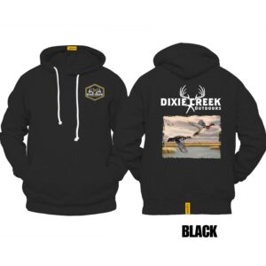 Ligosta Dixie Creek, Wildlife Collection Hoodie, Unisex Hoodie Featuring Flying Wood Ducks, Perfect For Waterfowl Hunters 026