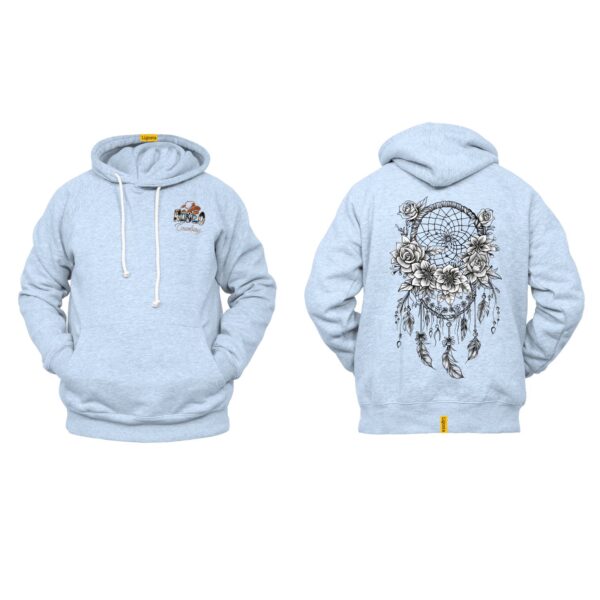 Ligosta Cowboy, Enchanted Bloom Collection Hoodie, Unisex Hoodie With Detailed Floral Dreamcatcher Design, Perfect For Boho Lovers 021 - Image 6