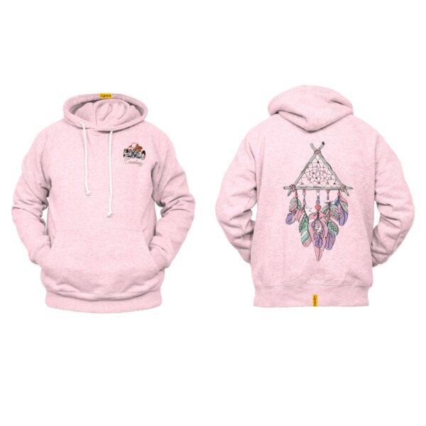 Ligosta Cowboy, Tribal Spirit Collection Hoodie, Unisex Hoodie with Colorful Crossed Arrows Dreamcatcher Design, Boho Streetwear 040 - Image 4