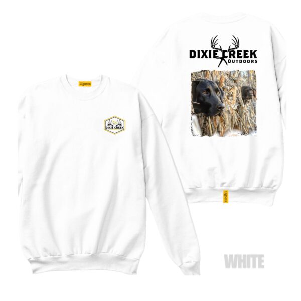 Ligosta Dixie Creek, Wildlife Collection Sweatshirt, Unisex Sweatshirt Featuring Black Lab Hunting Dog Design, Outdoor Enthusiasts 017 - Image 3