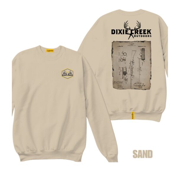 Ligosta Dixie Creek, Wildlife Collection Sweatshirt, Unisex Sweatshirt Featuring Vintage Rifle Patent, Perfect For Gun Enthusiasts 020 - Image 6