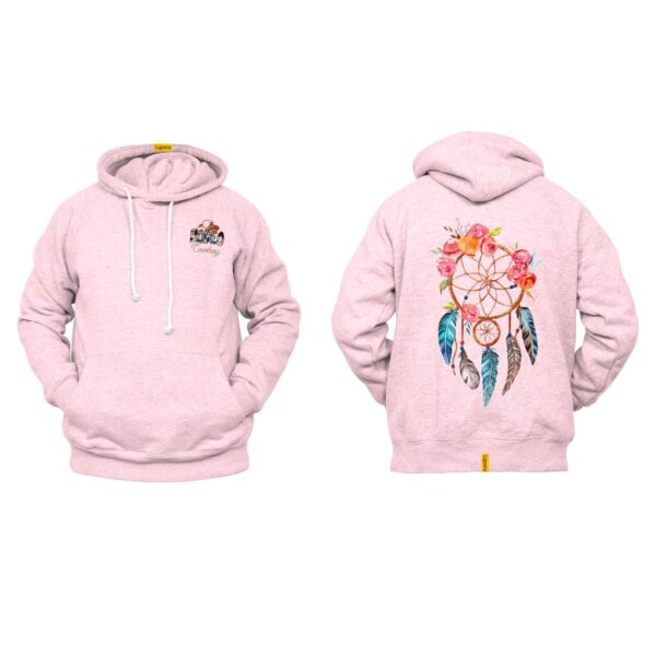 Ligosta Cowboy, Dreamcatcher Collection Hoodie, Unisex Hoodie Featuring Floral Dreamcatcher Art, Perfect For Bohemian Spirit  098 - Image 4