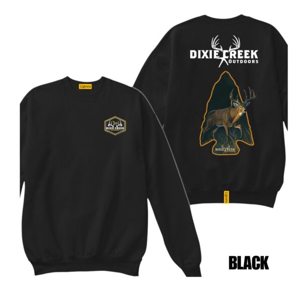 Ligosta Dixie Creek, Outdoor Wildlife Collection Sweatshirt, Unisex Sweatshirt Featuring Deer Arrowhead Design, Hunting Enthusiasts 002