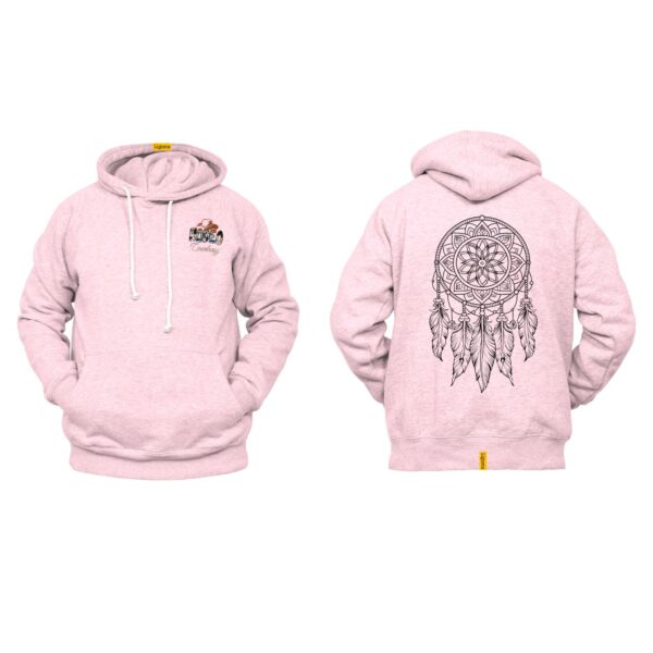 Ligosta Cowboy, Sacred Dream Collection Hoodie, Unisex Hoodie With Intricate Monochrome Dreamcatcher Design, Perfect For Boho Lovers 019 - Image 4
