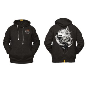 Ligosta Cowboy, Alpha Moon Collection Hoodie, Unisex Hoodie Featuring Bold Wolf and Moon Design, Wild Spirit and Nature Lovers 071