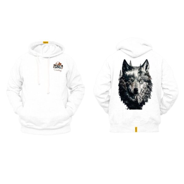 Ligosta Cowboy, Wild Nature Collection Hoodie, Unisex Hoodie Featuring Wolf And Forest Art, Perfect For Nature Lovers 080 - Image 3