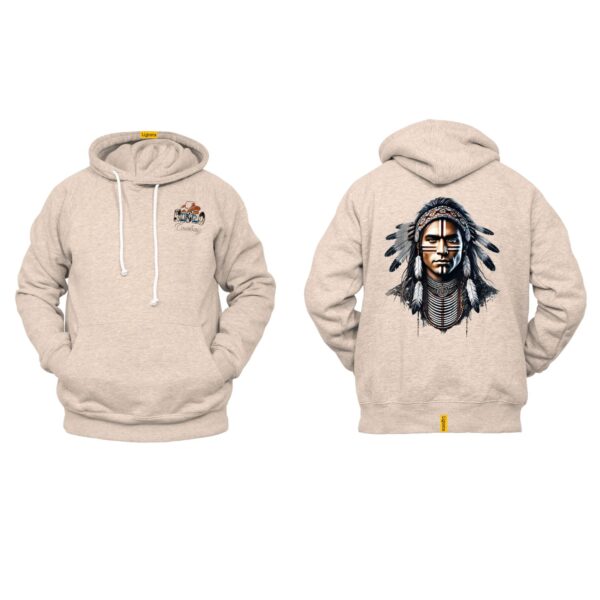 Ligosta Cowboy, Tribal Art Collection Hoodie, Unisex Hoodie Featuring Bold Native Warrior Design, Perfect For Urban Fashion Enthusiasts 062 - Image 5