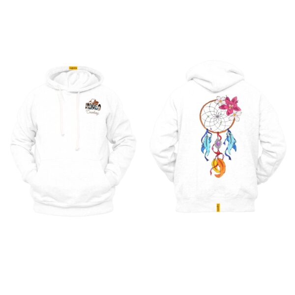 Ligosta Cowboy, Blooming Dreams Collection Hoodie, Unisex Hoodie With Colorful Floral Dreamcatcher Design, Vibrant Boho Style 037 - Image 3