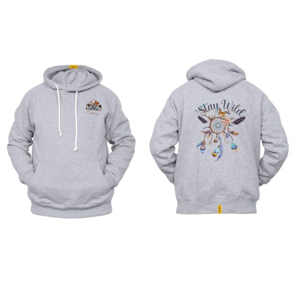 Ligosta Cowboy, Stay Wild Collection Hoodie, Unisex Hoodie Featuring Dreamcatcher with "Stay Wild" Motif, Perfect For Free Spirits 099 - Image 2