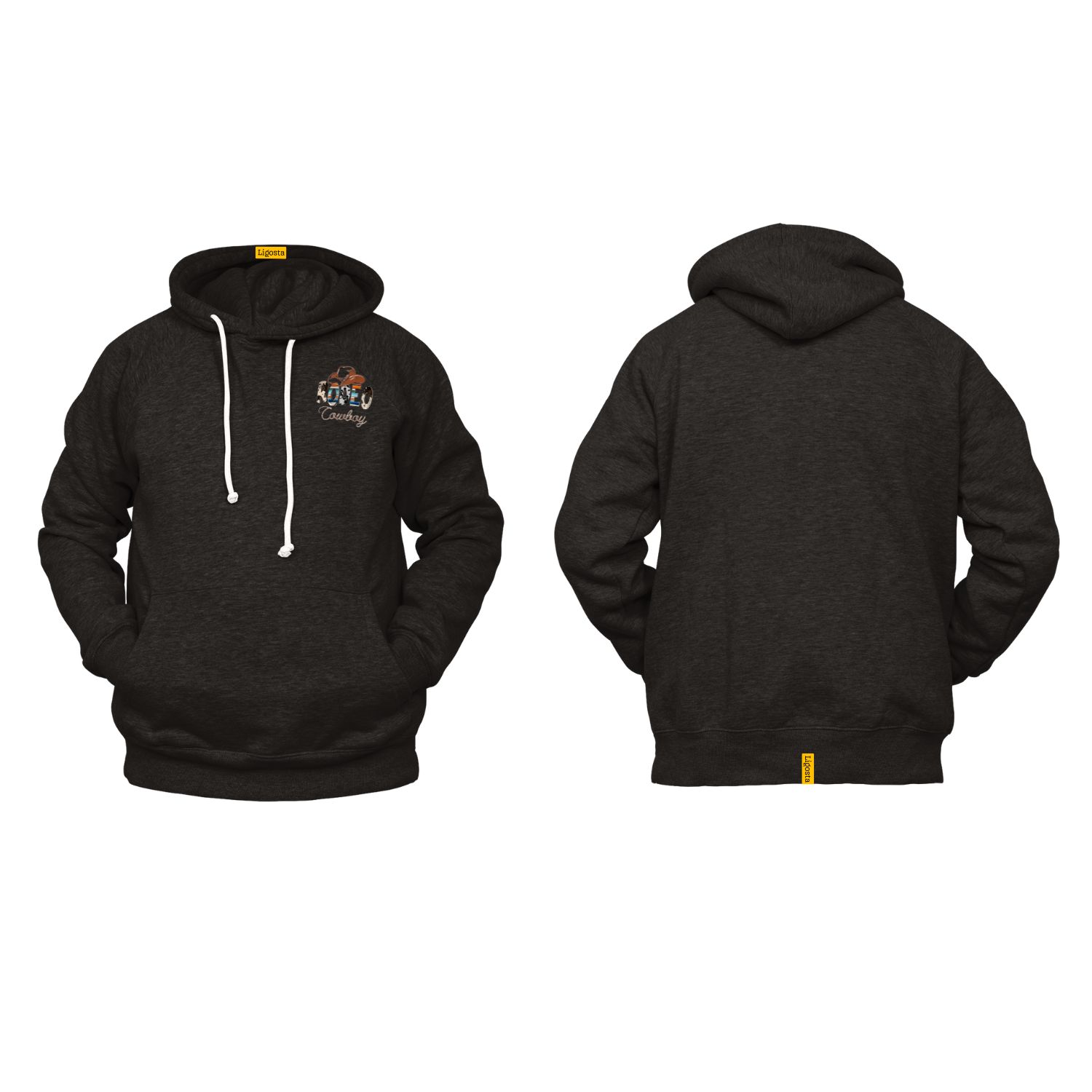 Ligosta Cowboy, Floral Dreamcatcher Collection Hoodie, Unisex Hoodie with Delicate Wreath and Feather Design 043