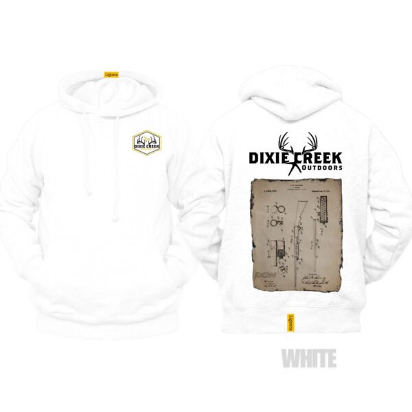 Ligosta Dixie Creek, Wildlife Collection Hoodie, Unisex Hoodie Featuring Vintage Rifle Patent, Perfect For Gun Enthusiasts 020 - Image 3
