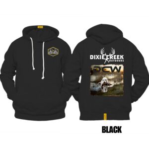 Ligosta Dixie Creek, Wildlife Collection Hoodie, Unisex Hoodie Featuring Retriever With Duck Design, Perfect For Waterfowl Fans 022