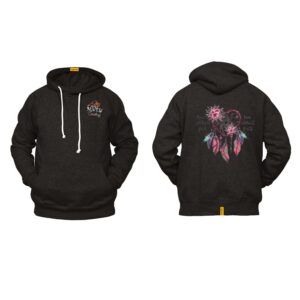 Ligosta Cowboy, Heart Dream Collection Hoodie, Unisex Hoodie Featuring Heart-Shaped Dreamcatcher with Floral Details, Boho Lovers 100