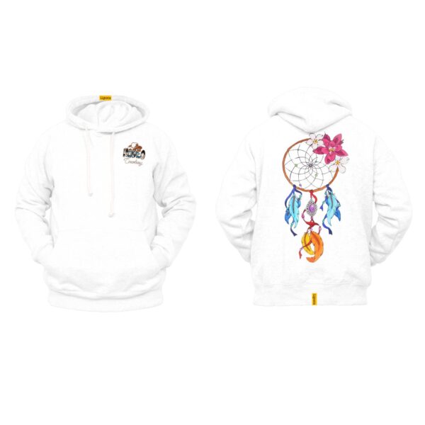 Ligosta Cowboy, Blossom Dreamcatcher Collection Hoodie, Unisex Hoodie With Vibrant Floral Dreamcatcher Design, Perfect For Boho Lovers 015 - Image 3