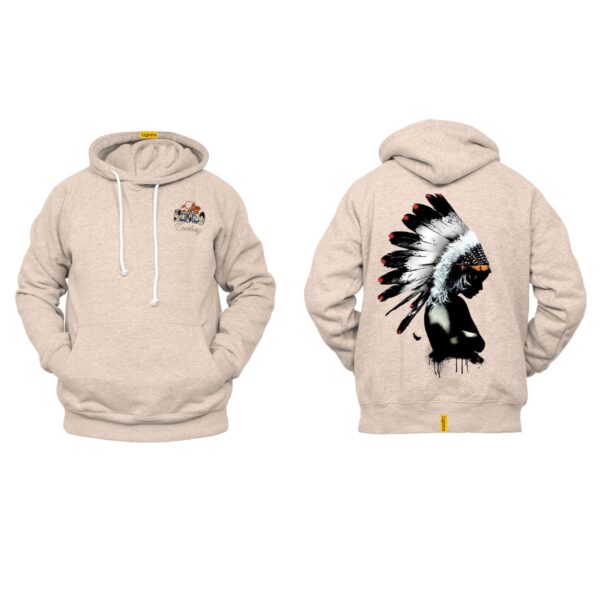 Ligosta Cowboy, Tribal Spirit Collection Hoodie, Unisex Hoodie Featuring Native American Headdress Art, Perfect For Boho Style Lovers 097 - Image 5