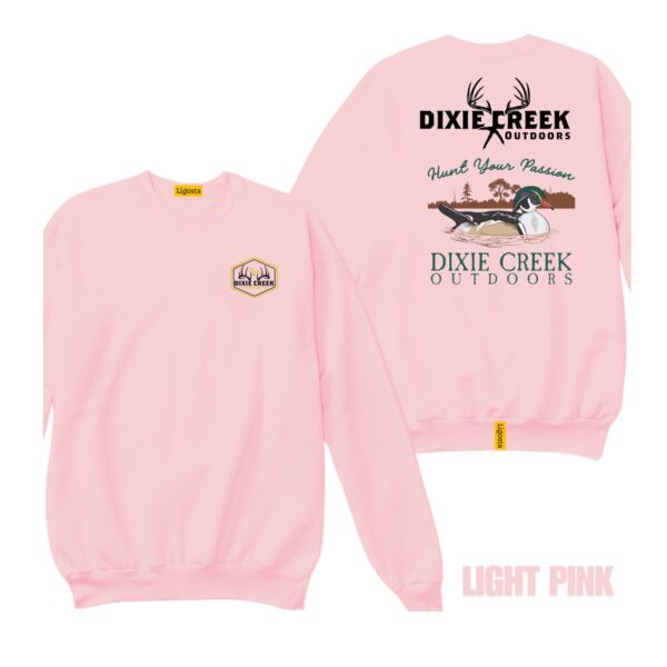 Ligosta Dixie Creek, Outdoor Wildlife Collection Sweatshirt, Unisex Sweatshirt Featuring Wood Duck Scene Design, Waterfowl Hunters 005 - Image 4