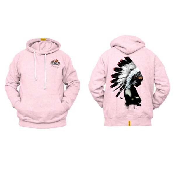 Ligosta Cowboy, Tribal Spirit Collection Hoodie, Unisex Hoodie Featuring Native American Headdress Art, Perfect For Boho Style Lovers 097 - Image 4