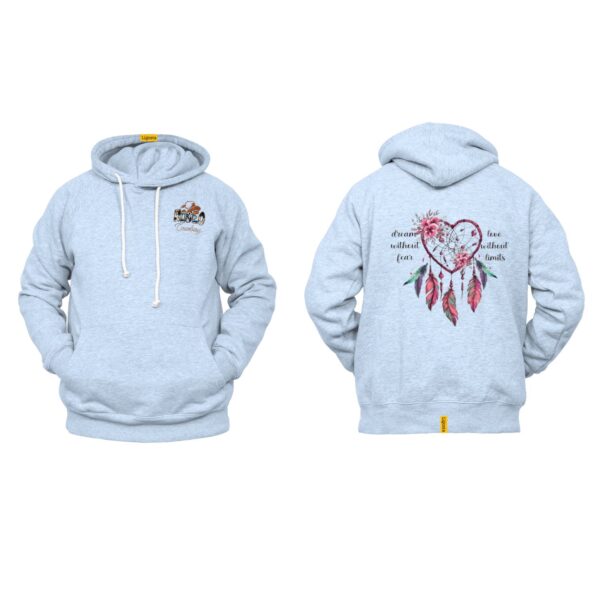 Ligosta Cowboy, Heart Dream Collection Hoodie, Unisex Hoodie Featuring Heart-Shaped Dreamcatcher with Floral Details, Boho Lovers 100 - Image 6