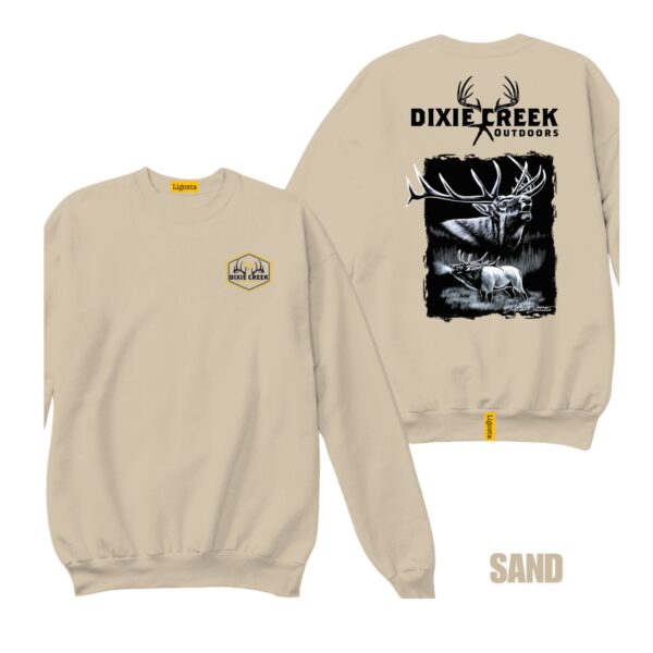 Ligosta Dixie Creek, Wildlife Collection Sweatshirt, Unisex Sweatshirt Featuring Elk Design, Perfect For Outdoor Enthusiasts 013 - Image 6