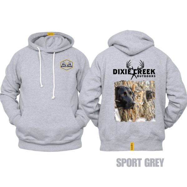 Ligosta Dixie Creek, Wildlife Collection Hoodie, Unisex Hoodie Featuring Black Lab Hunting Dog Design, Perfect For Outdoor Enthusiasts 017 - Image 5