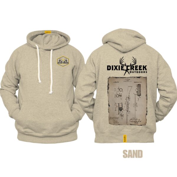 Ligosta Dixie Creek, Wildlife Collection Hoodie, Unisex Hoodie Featuring Vintage Rifle Patent, Perfect For Gun Enthusiasts 020 - Image 6
