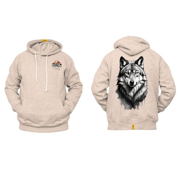 Ligosta Cowboy, Midnight Wolf Collection Hoodie, Unisex Hoodie Featuring Intense Wolf Portrait, Wildlife Enthusiasts And Bold Style 082 - Image 5
