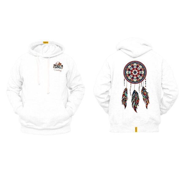Ligosta Cowboy, Tribal Dreamcatcher Collection Hoodie, Unisex Hoodie With Bold Dreamcatcher Design, Perfect For Boho Lovers 011 - Image 3