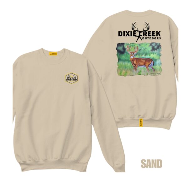 Ligosta Dixie Creek, Outdoor Wildlife Collection Sweatshirt, Unisex Sweatshirt Featuring Whitetail Deer Design, Deer Hunting Enthusiasts 10 - Image 6