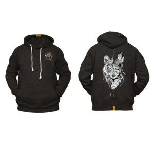 Ligosta Cowboy, Spirit Animal Collection Hoodie, Unisex Hoodie Featuring Tribal Wolf Warrior Art, Perfect For Bold And Wild Style Lovers 84