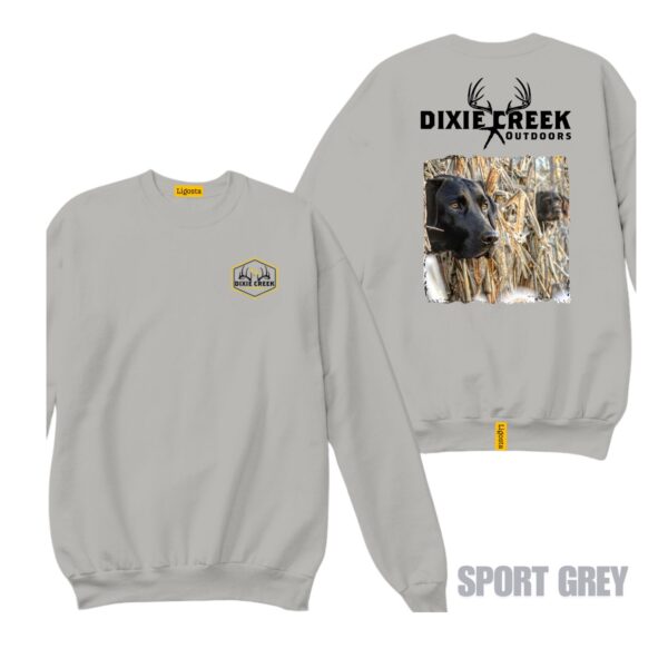 Ligosta Dixie Creek, Wildlife Collection Sweatshirt, Unisex Sweatshirt Featuring Black Lab Hunting Dog Design, Outdoor Enthusiasts 017 - Image 5