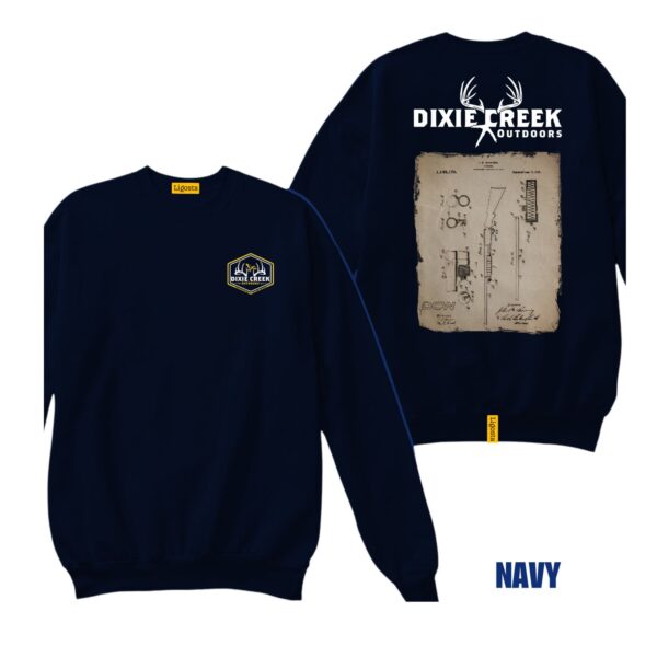 Ligosta Dixie Creek, Wildlife Collection Sweatshirt, Unisex Sweatshirt Featuring Vintage Rifle Patent, Perfect For Gun Enthusiasts 020 - Image 2