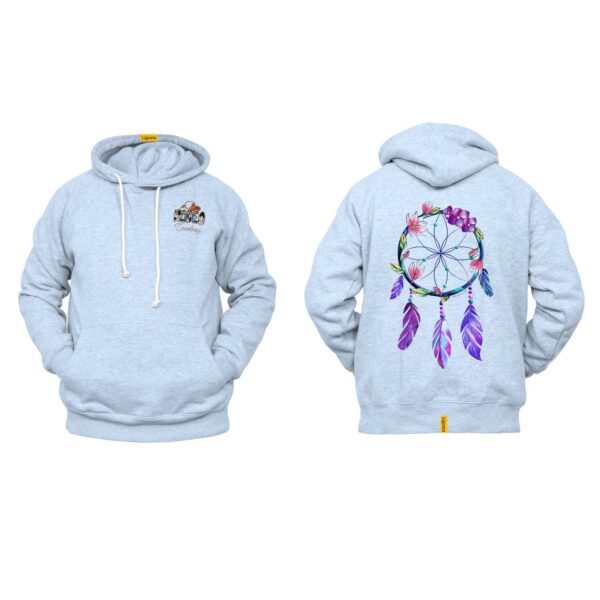 Ligosta Cowboy, Dreamcatcher Glow Collection Hoodie, Unisex Hoodie Featuring Radiant Dreamcatcher with Purple and Pink Feathers 102 - Image 6