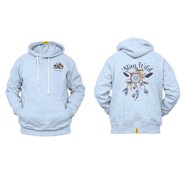 Ligosta Cowboy, Stay Wild Collection Hoodie, Unisex Hoodie Featuring Dreamcatcher with "Stay Wild" Motif, Perfect For Free Spirits 099 - Image 6