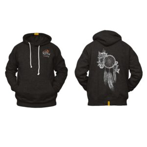 Ligosta Cowboy, Floral Harmony Collection Hoodie, Unisex Hoodie With Floral Dreamcatcher Design, Perfect For Boho Lovers 030