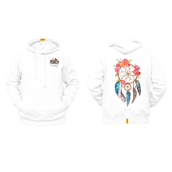 Ligosta Cowboy, Dreamcatcher Collection Hoodie, Unisex Hoodie Featuring Floral Dreamcatcher Art, Perfect For Bohemian Spirit  098 - Image 3