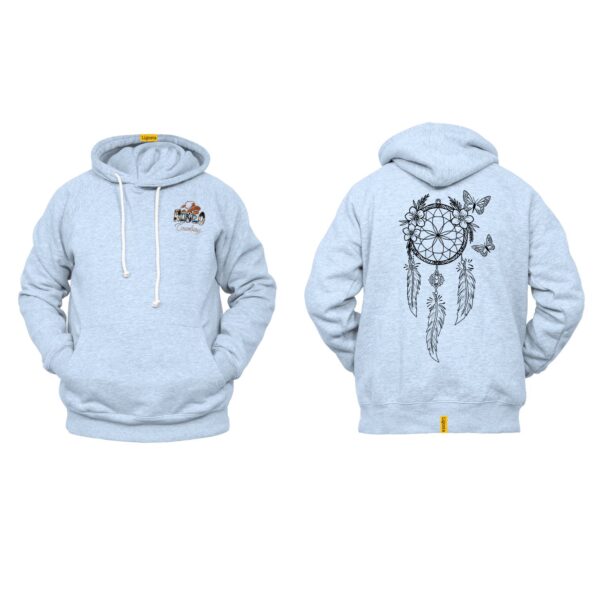 Ligosta Cowboy, Butterfly Harmony Collection Hoodie, Unisex Hoodie With Floral Dreamcatcher And Butterfly Design, Boho Lovers 031 - Image 6