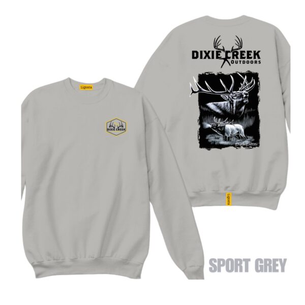 Ligosta Dixie Creek, Wildlife Collection Sweatshirt, Unisex Sweatshirt Featuring Elk Design, Perfect For Outdoor Enthusiasts 013 - Image 5